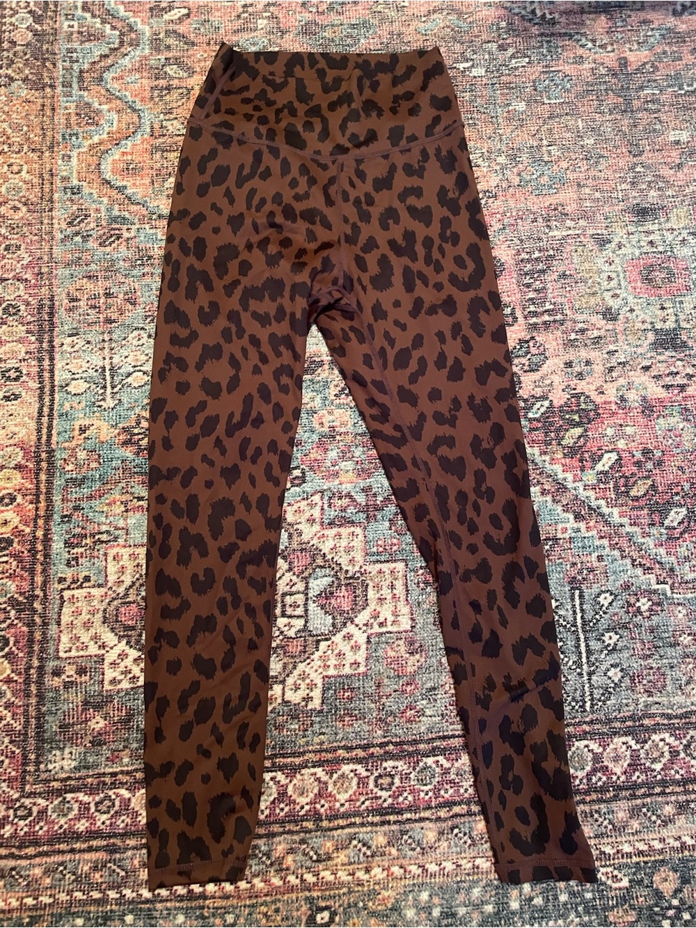 High-Waist Brown Leopard Print Leggings